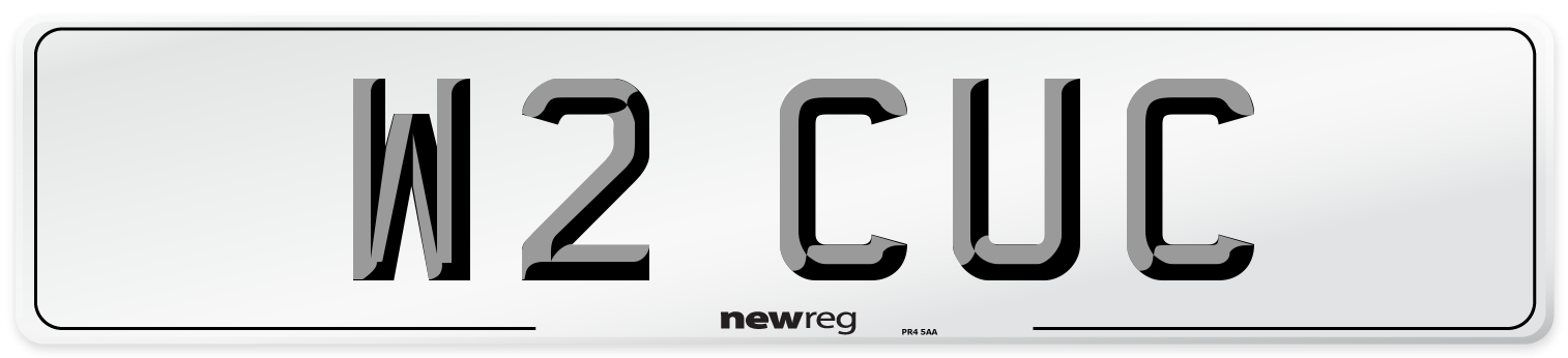 W2 CUC Number Plate from New Reg